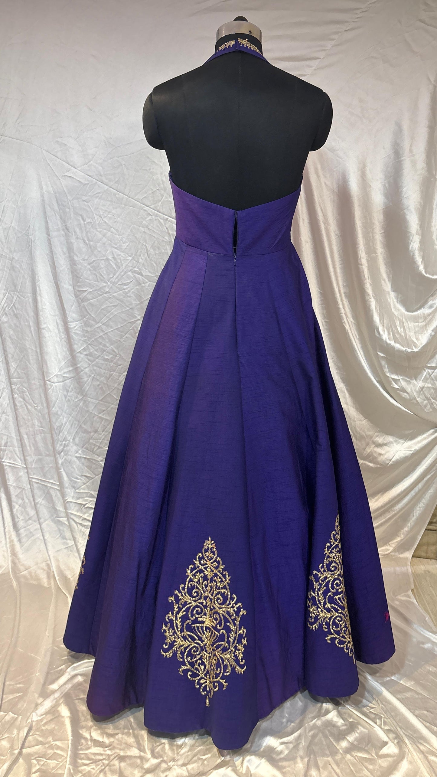 Midnight Bloom Embroidered Gown