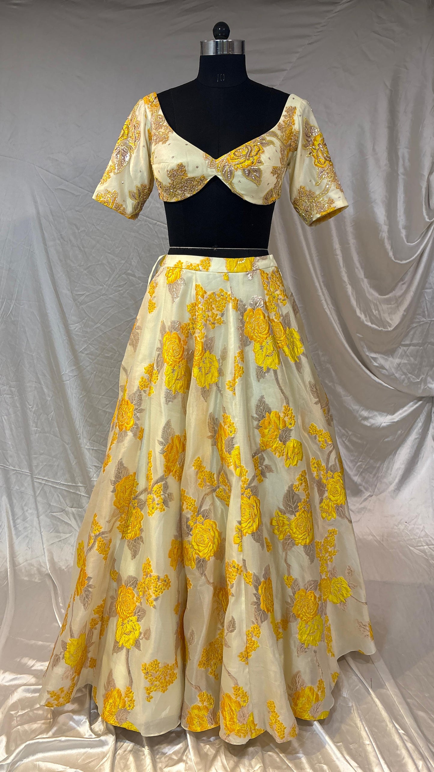 Ziya Sunshine Floral Embroidered Lehenga Set