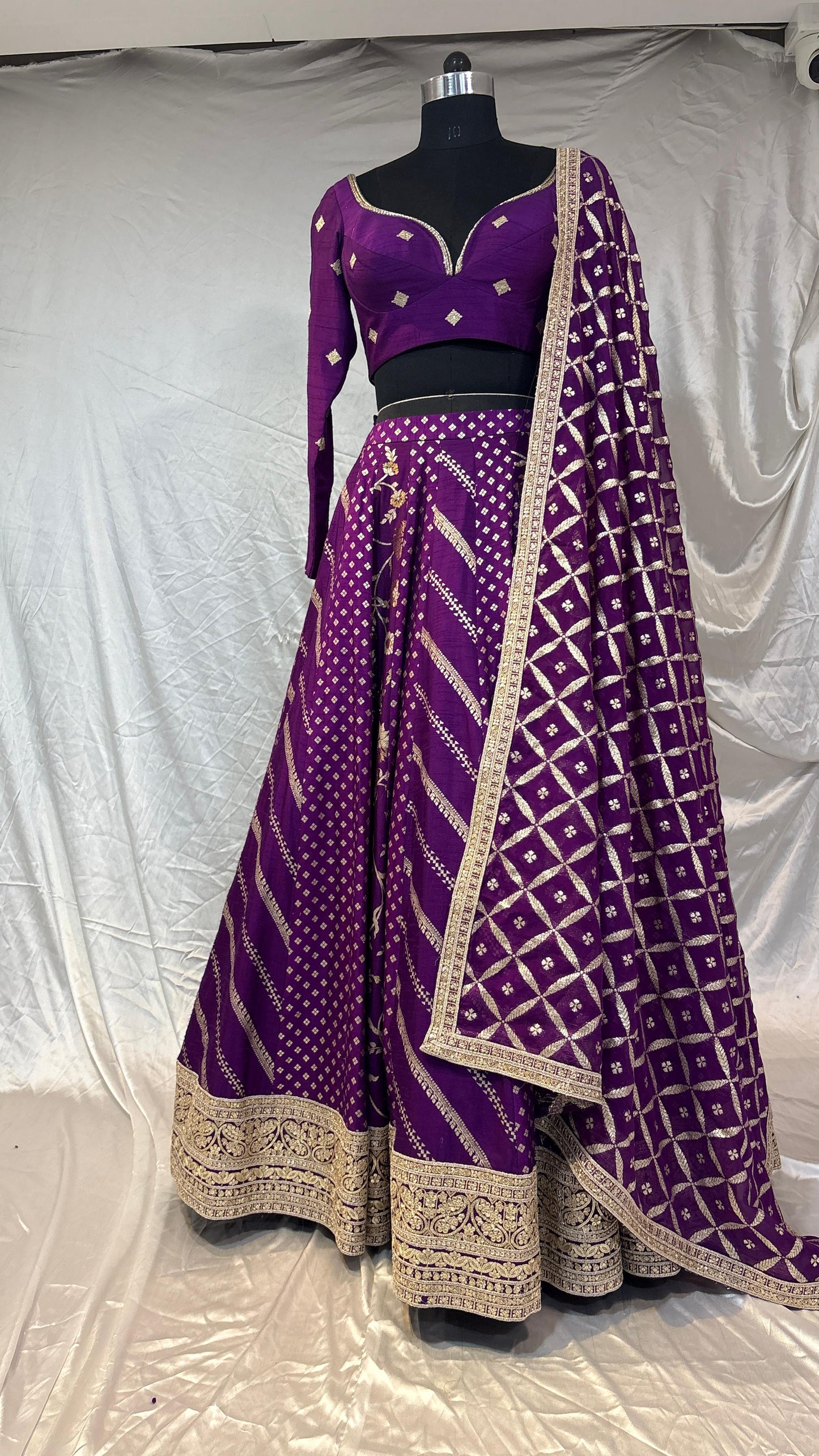 Amethyst Allure Embroidered Lehenga Set