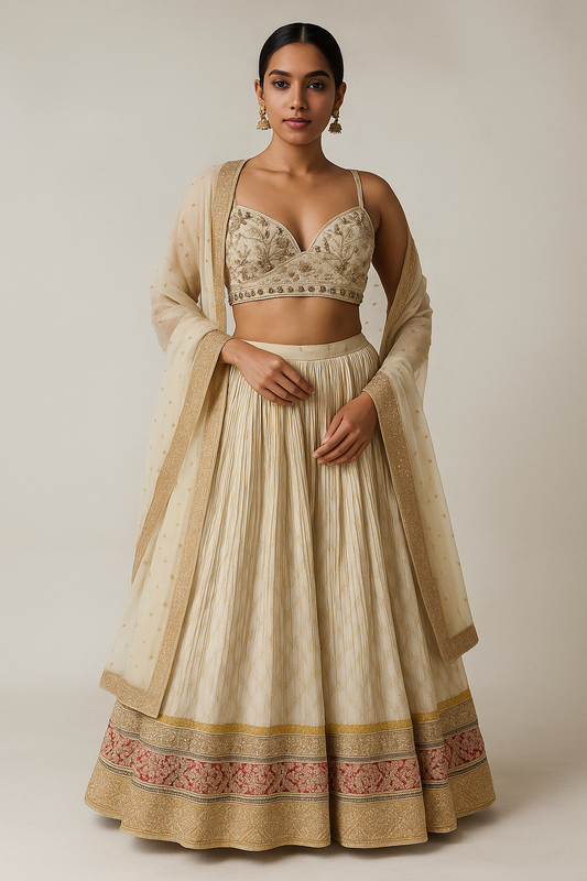 Noorana Heritage Hand-Embroidered Lehenga Set