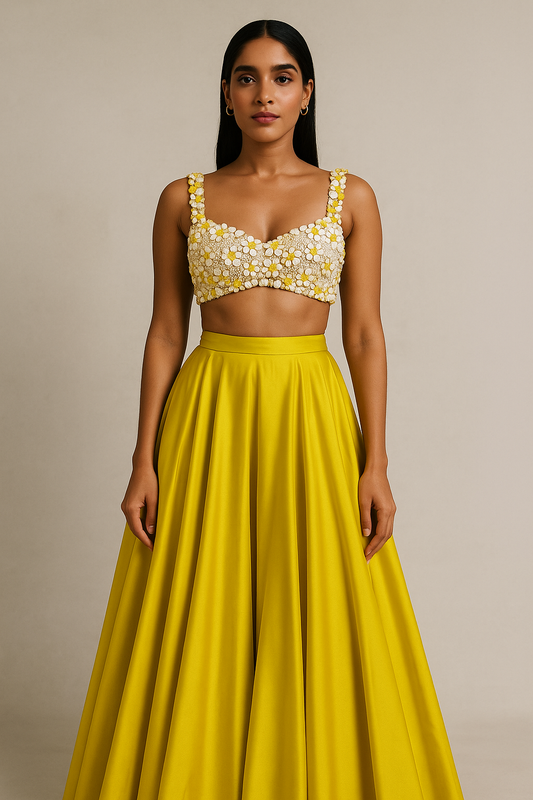 Sunbeam Daisy Embellished Lehenga Set