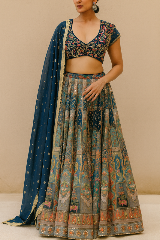 Royal Heritage Handcrafted Lehenga Set